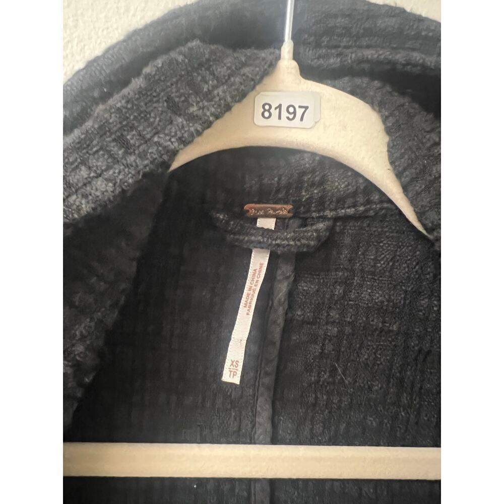 Free People Charcoal Grey / distressed black Jacket Sz Xs - Picture 4 of 4